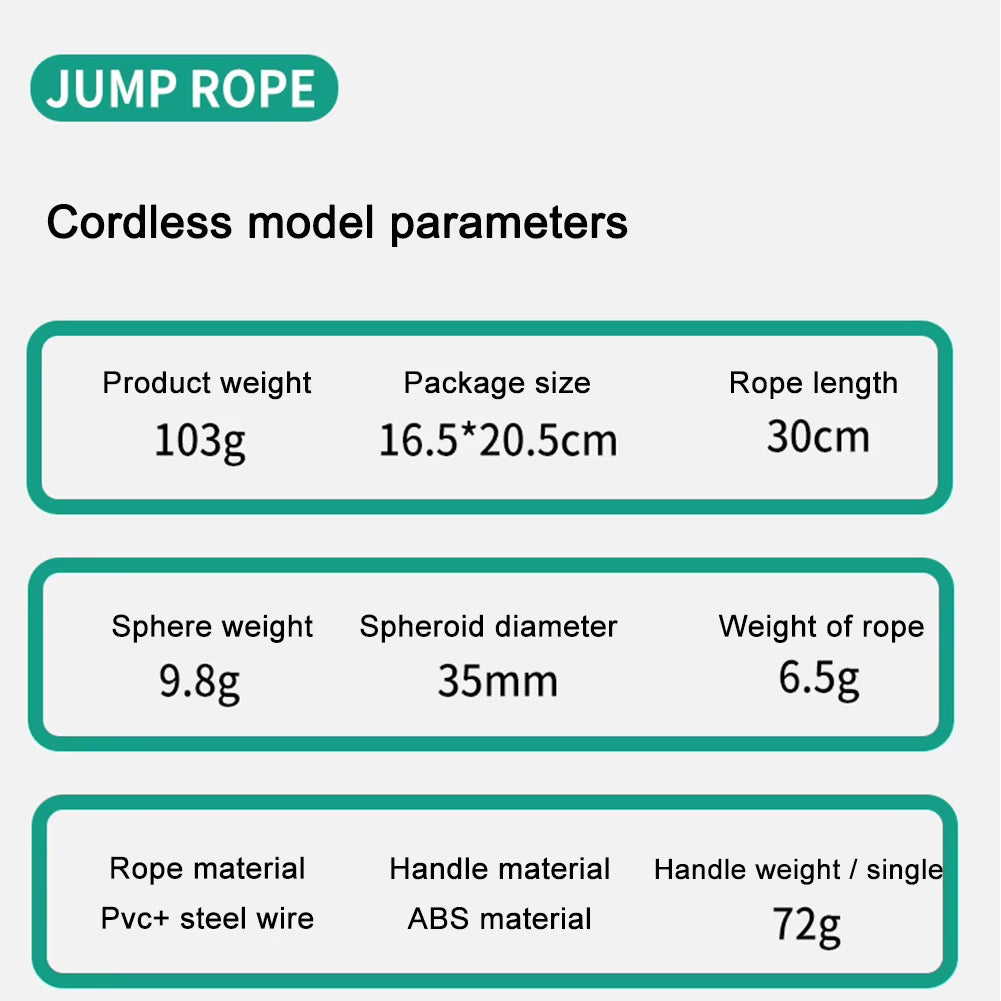 Counting Jump Rope Ball Steel PVC Skipping Rope Exercise Adjustable Cordless Jump Rope Fitness Gym Training Home Sport Equipment