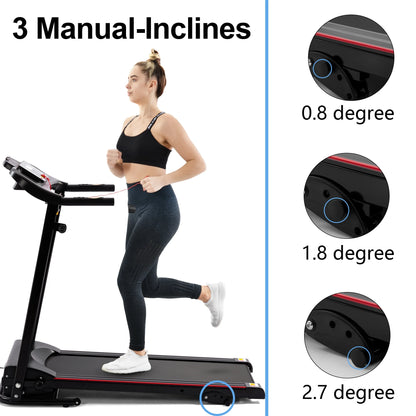 2.5HP Folding Treadmills for Home with Bluetooth & Incline, Portable Running Machine Electric Compact Treadmills Foldable for Exercise Home Gym Fitness Walking Jogging