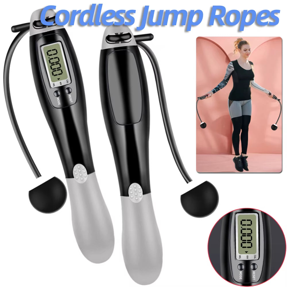 Counting Jump Rope Ball Steel PVC Skipping Rope Exercise Adjustable Cordless Jump Rope Fitness Gym Training Home Sport Equipment
