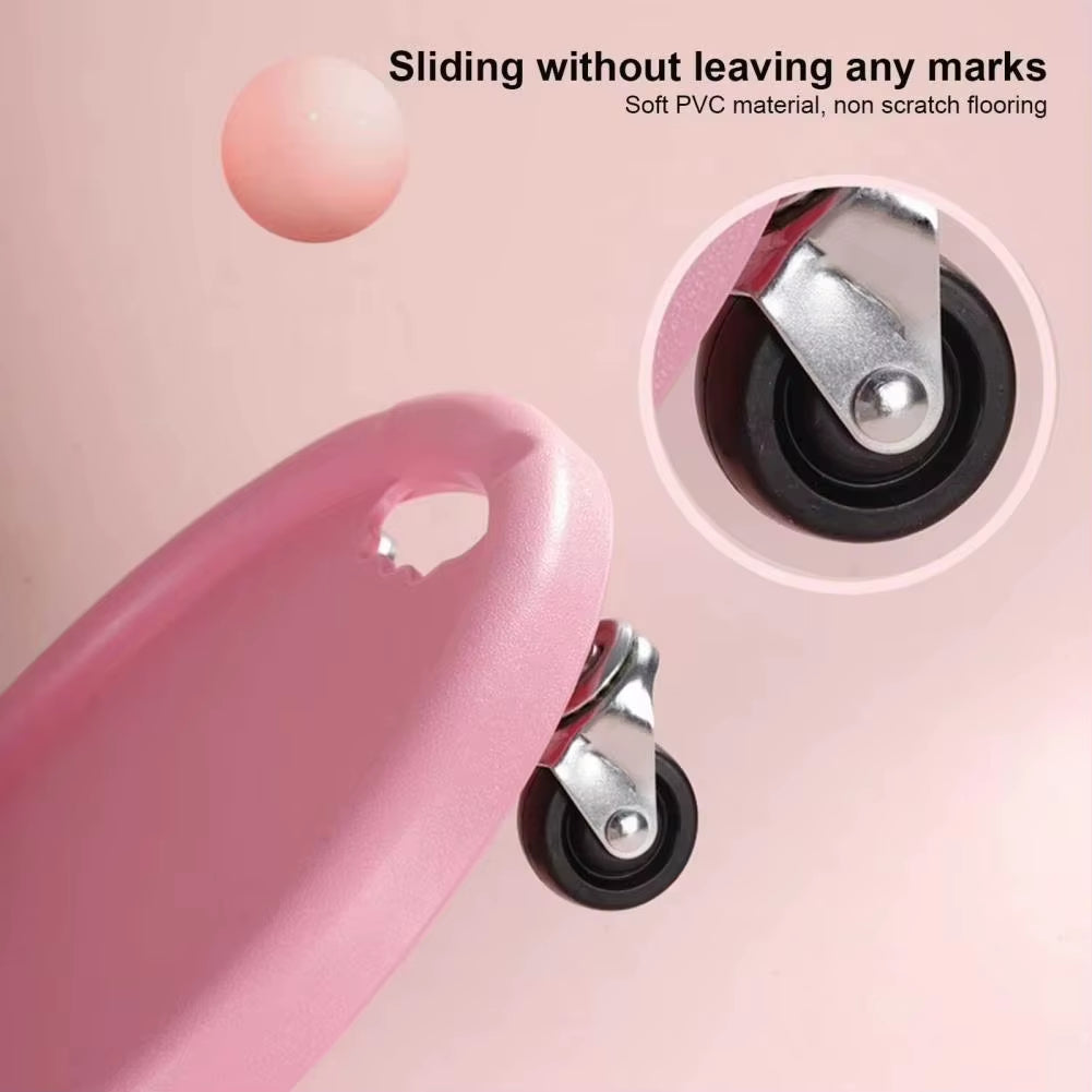 4-Wheel Ab Roller Exercise Wheel Portable Abdominal Fitness Disc for Home Workout Silent Gliding Core Trainer PVC Ab Wheel