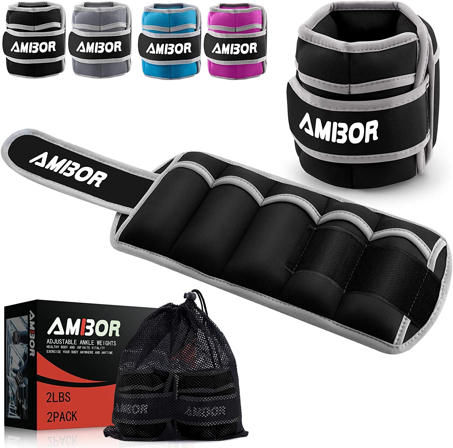 YYOJ  Ankle Weights, Adjustable Leg Weights Straps for Exercise, Wrist Weight Set for Women and Men