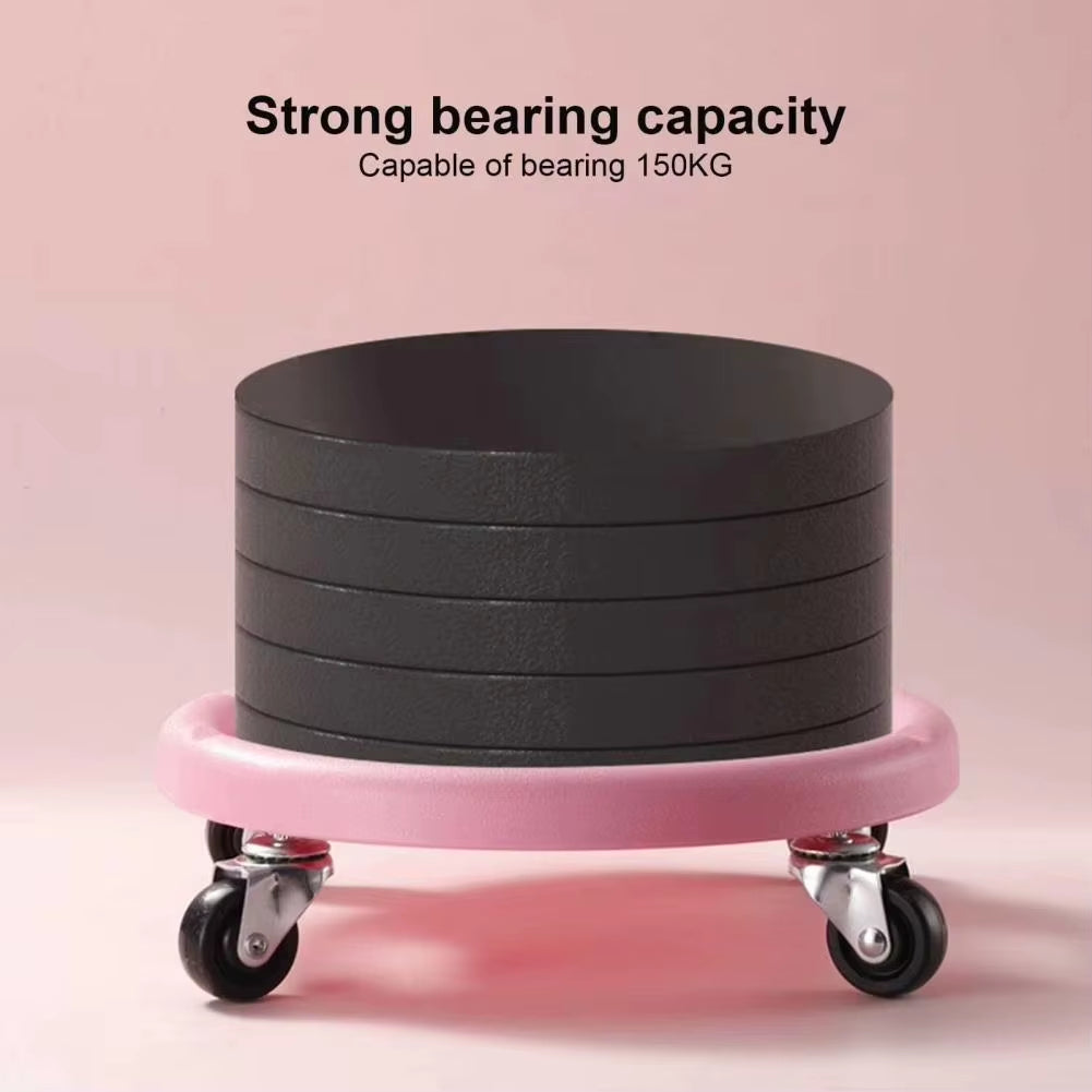 4-Wheel Ab Roller Exercise Wheel Portable Abdominal Fitness Disc for Home Workout Silent Gliding Core Trainer PVC Ab Wheel