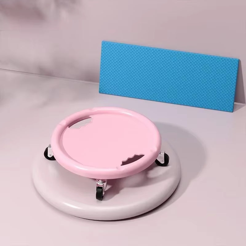 4-Wheel Ab Roller Exercise Wheel Portable Abdominal Fitness Disc for Home Workout Silent Gliding Core Trainer PVC Ab Wheel