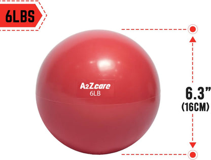 Toning Ball - Weighted Toning Exercise Ball - Soft Weighted Medicine Ball for Pilates, Yoga, Physical Therapy and Fitness