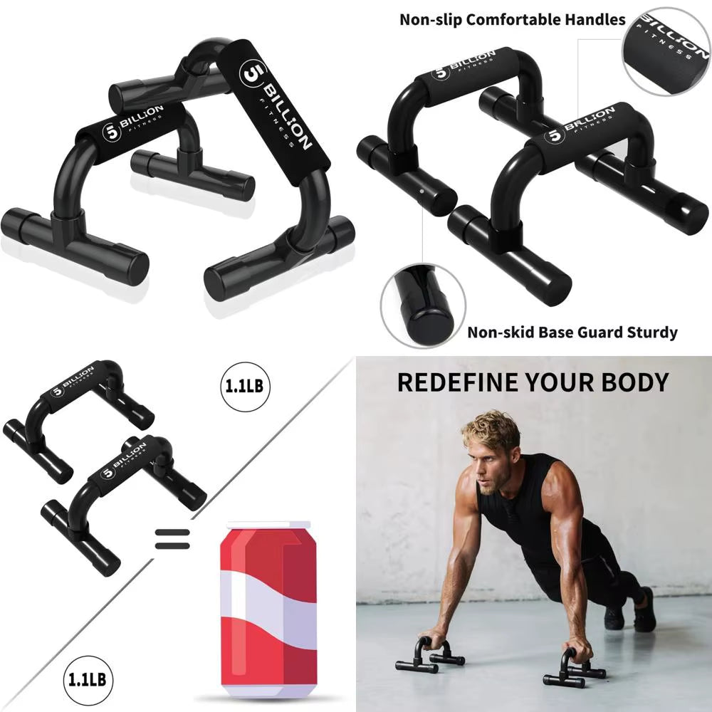 Push up Bars,5Billion Strength Training Push up Handle,Portable Calisthenics Bar for Home Gym Workout, Pushup Bar Calisthenics E