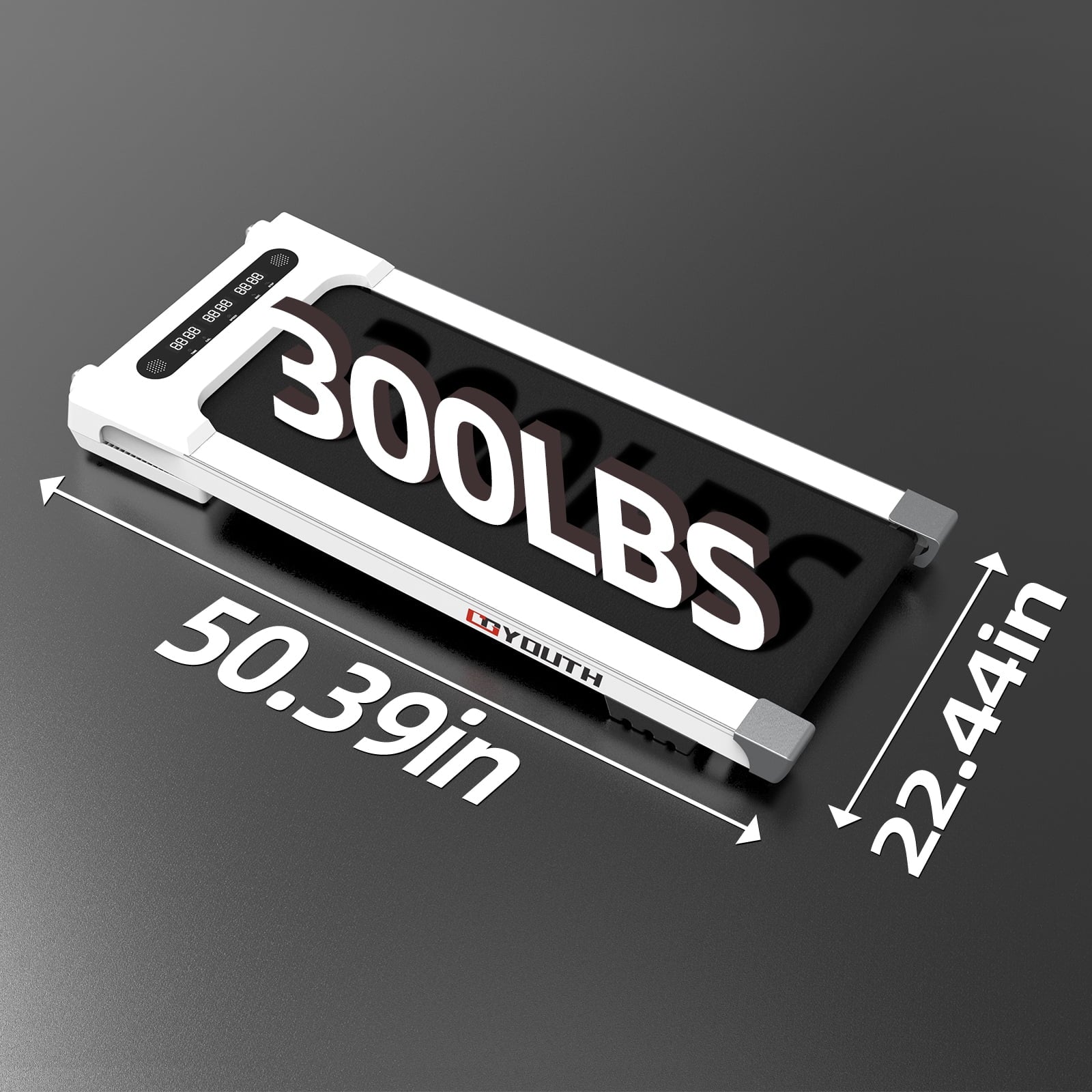 Walking Pad, under Desk Treadmill 300 Lbs Weight Capacity, Compact Treadmills for Home Office 0.5-6 Kph