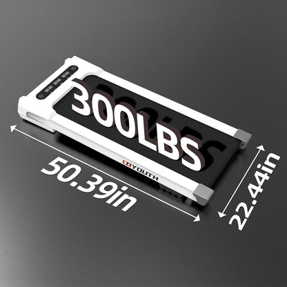 Walking Pad, under Desk Treadmill 300 Lbs Weight Capacity, Compact Treadmills for Home Office 0.5-6 Kph