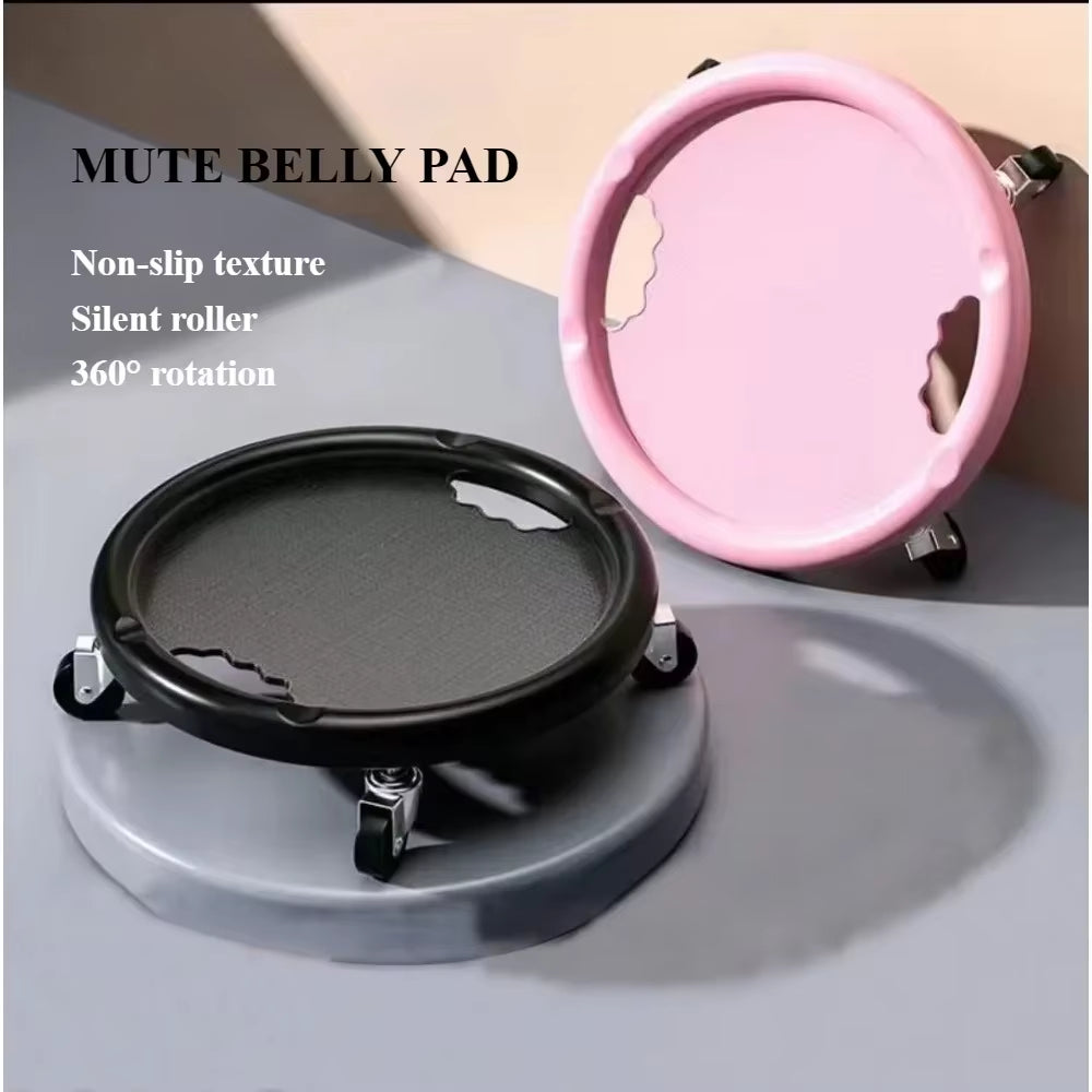 4-Wheel Ab Roller Exercise Wheel Portable Abdominal Fitness Disc for Home Workout Silent Gliding Core Trainer PVC Ab Wheel