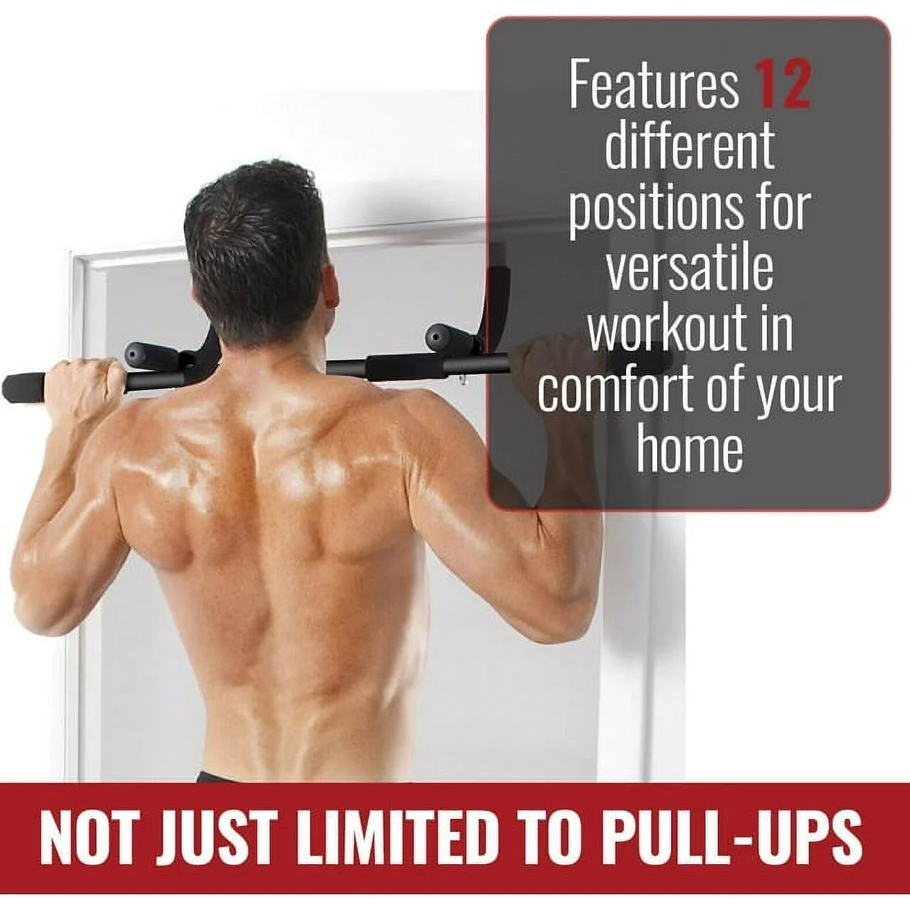 Ben Din Pull up Bar with Water Bottle and Silicon Pads, Black