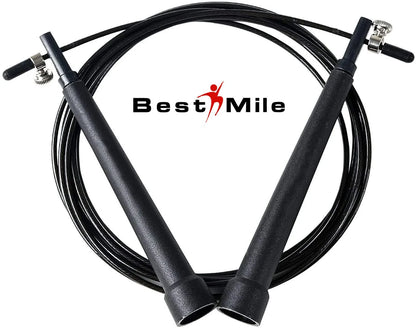 Jump Rope High-Speed Skipping-Rope - Adjustable Crossfit Jump Rope, 360 Degree Spin, Cross over Double under Workout for Adults, and Kids