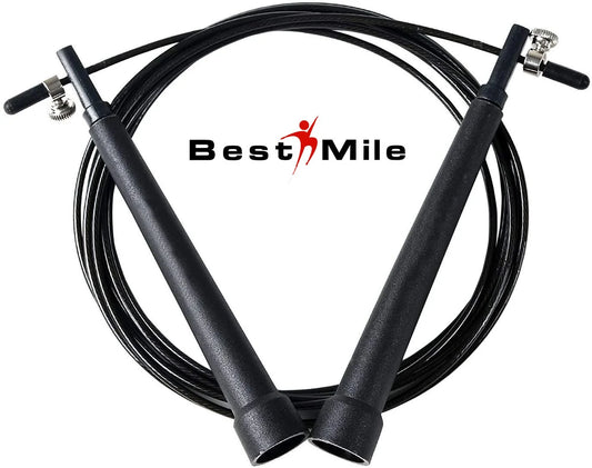 Jump Rope High-Speed Skipping-Rope - Adjustable Crossfit Jump Rope, 360 Degree Spin, Cross over Double under Workout for Adults, and Kids