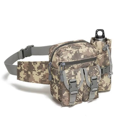 Outdoor Tactical Waist Pack Nylon Hiking Phone Water Bottle Pouch Sport Tool Equipment Package Hunting Climbing Camping Belt Bag