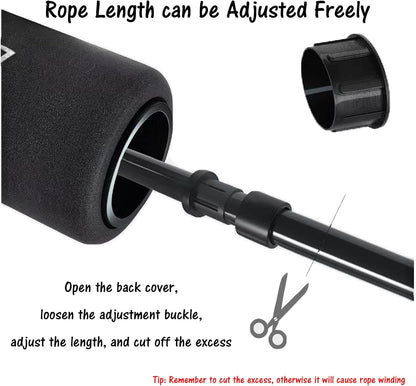 Jump Rope Ball Bearing Tangle-Free Skipping Rope, Speed Jump Rope Adjustable Durable Fitness Workout Exercise, PVC Rope for Men Women, Black