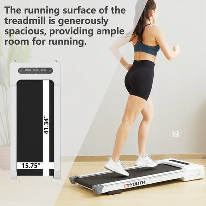 Walking Pad, under Desk Treadmill 300 Lbs Weight Capacity, Compact Treadmills for Home Office 0.5-6 Kph