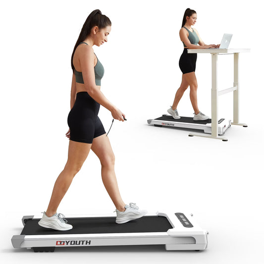 Walking Pad, under Desk Treadmill 300 Lbs Weight Capacity, Compact Treadmills for Home Office 0.5-6 Kph