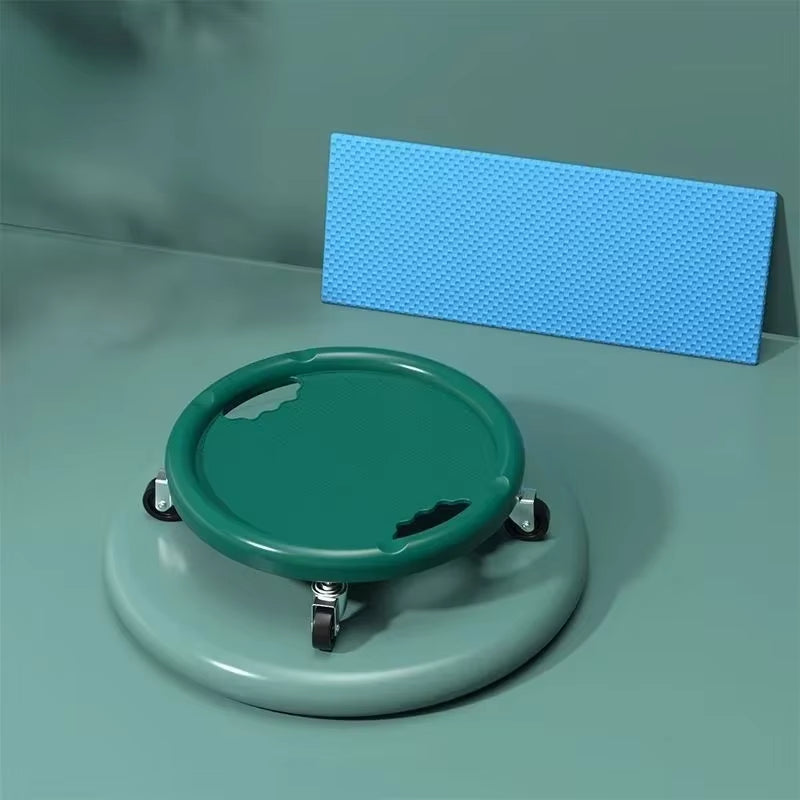 4-Wheel Ab Roller Exercise Wheel Portable Abdominal Fitness Disc for Home Workout Silent Gliding Core Trainer PVC Ab Wheel