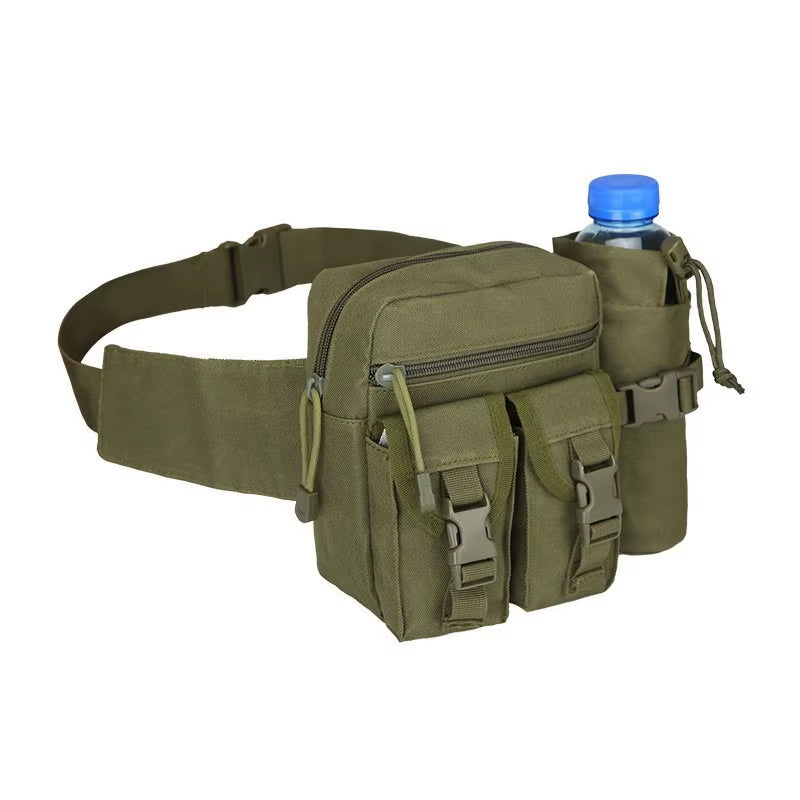 Outdoor Tactical Waist Pack Nylon Hiking Phone Water Bottle Pouch Sport Tool Equipment Package Hunting Climbing Camping Belt Bag